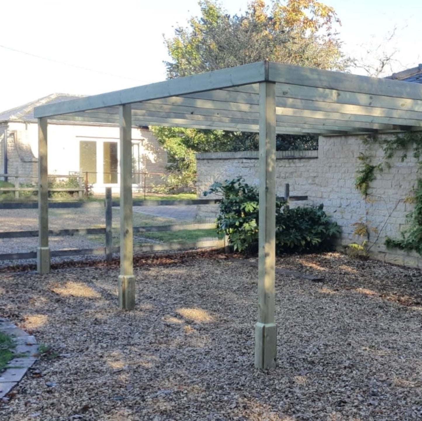 Wall Mounted Box Pergola - 3.6m Depth