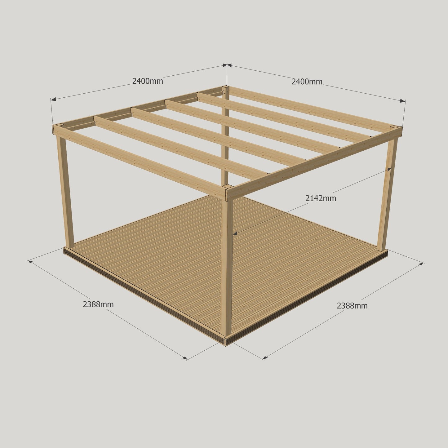 Box Pergola And Decking Kit