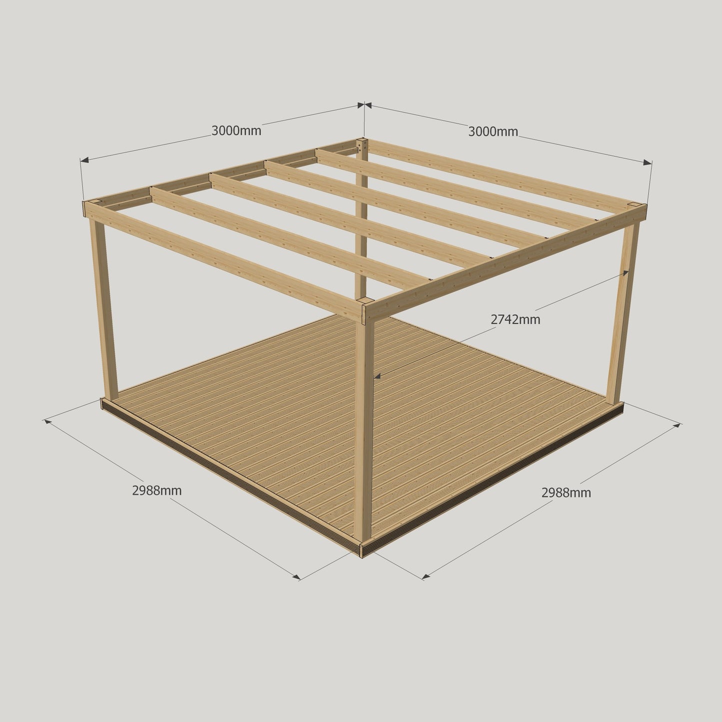 Box Pergola And Decking Kit