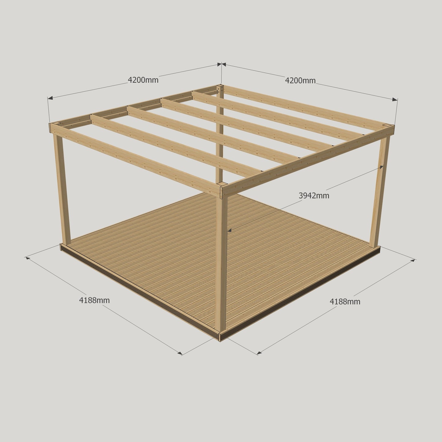 Box Pergola And Decking Kit