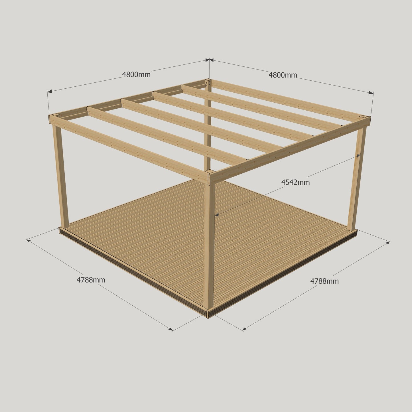 Box Pergola And Decking Kit