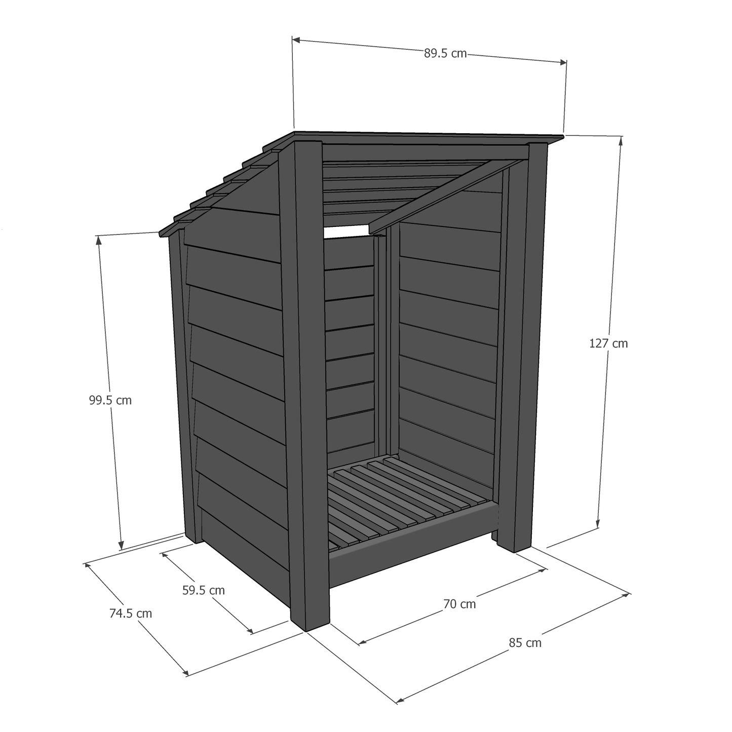 Burley Log Store - 3ft Wide