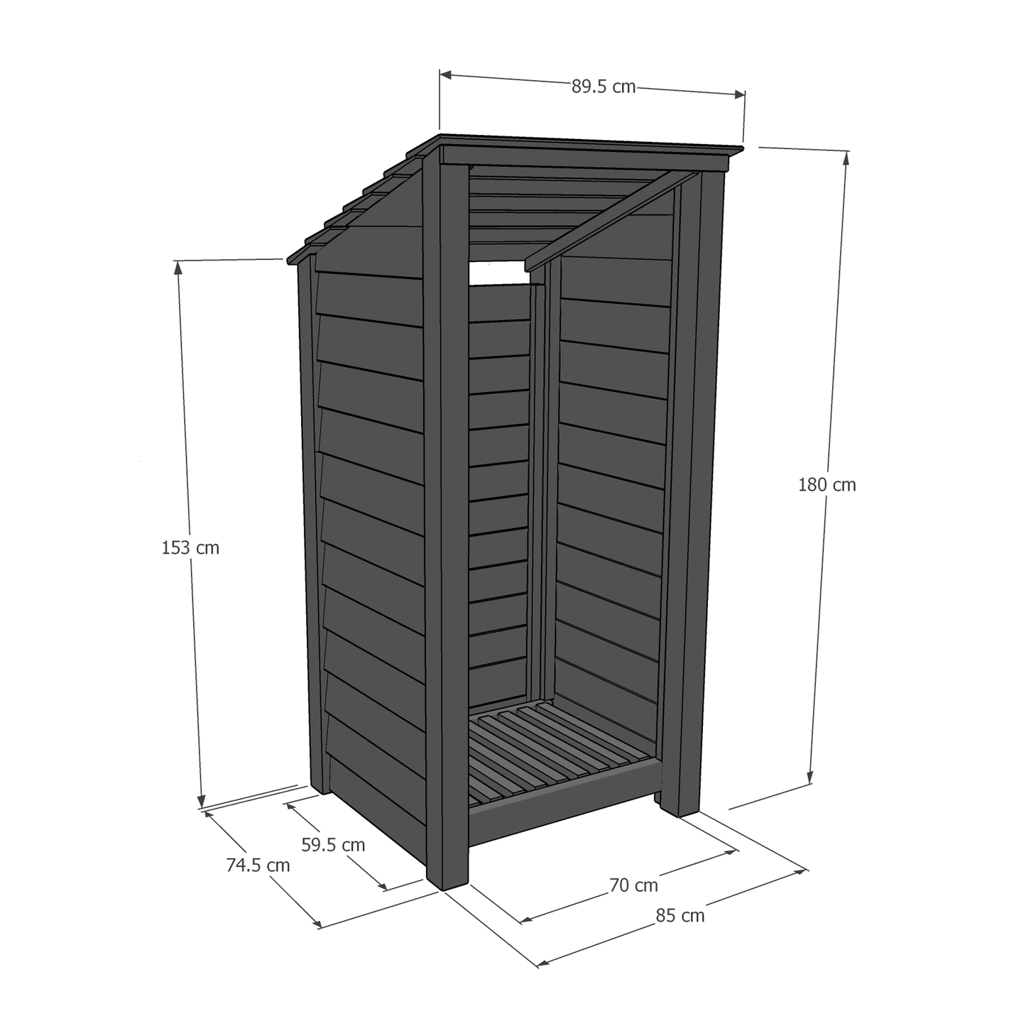 Burley Log Store - 3ft Wide