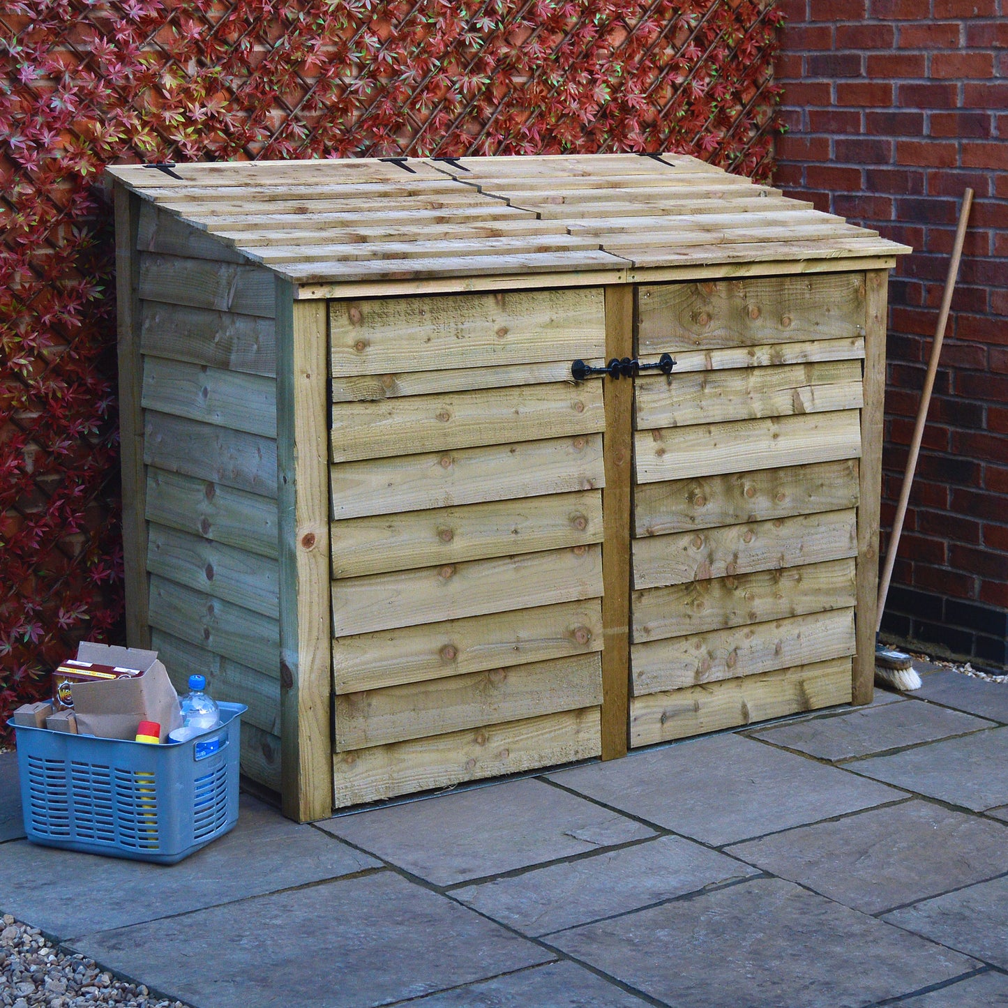 Morcott double wheelie bin storage unit