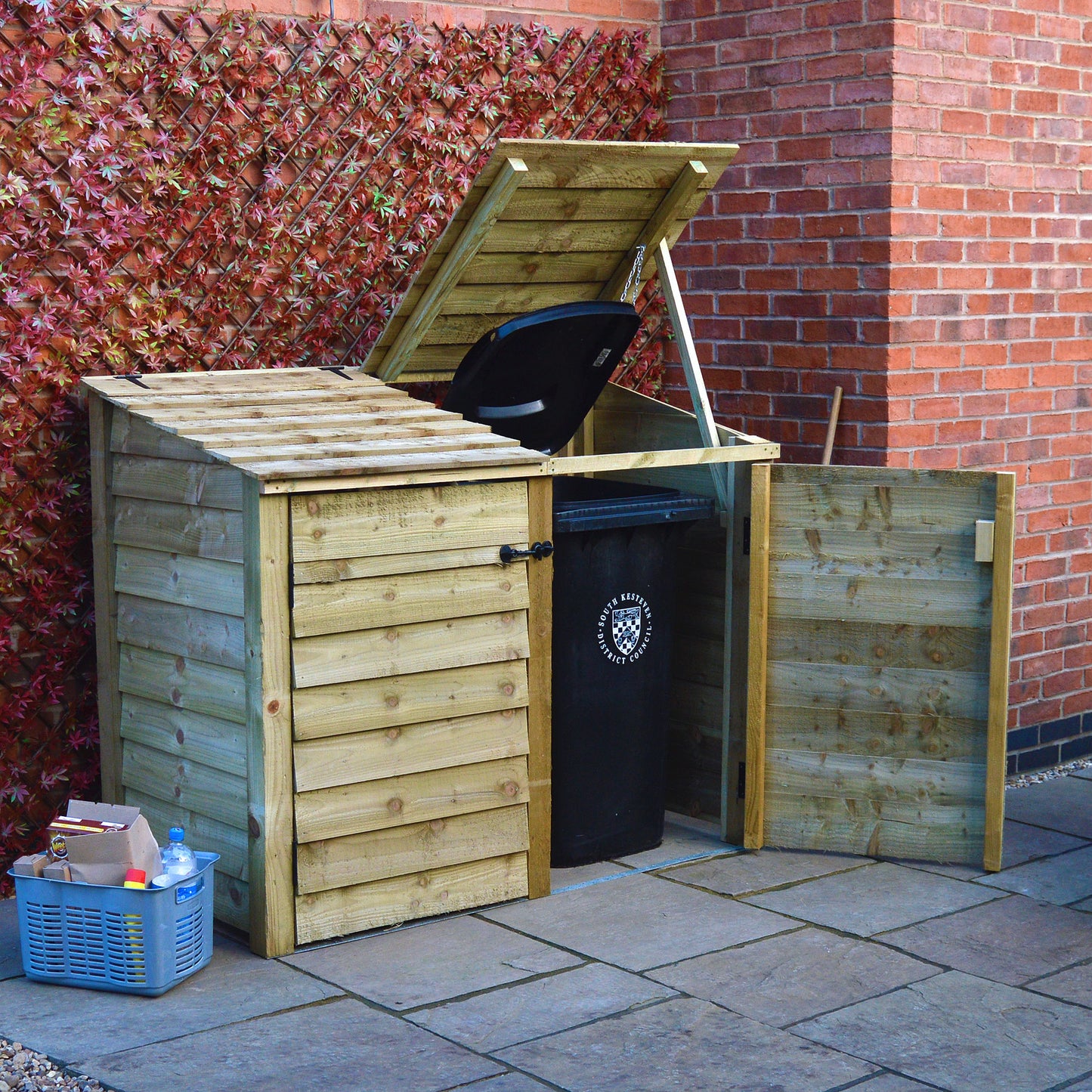 Morcott double wheelie bin storage unit