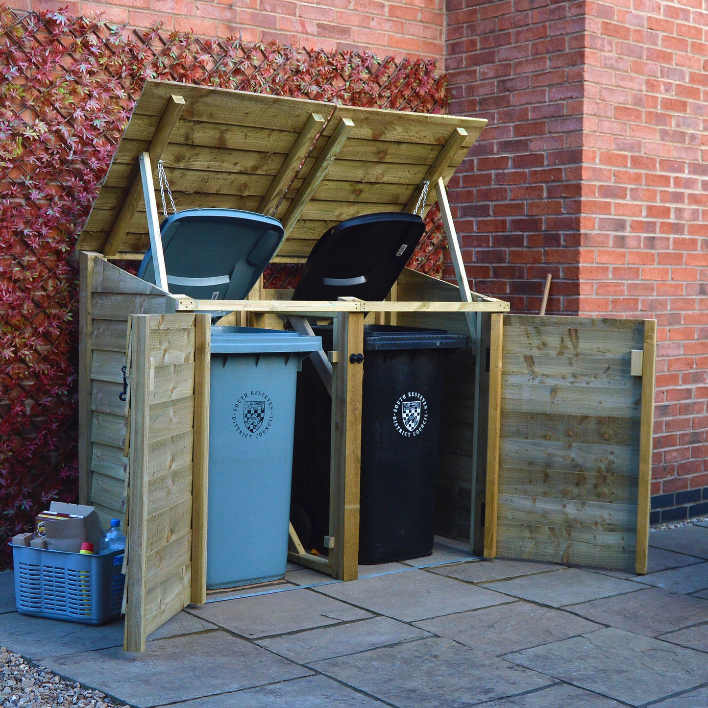 Morcott double wheelie bin storage unit