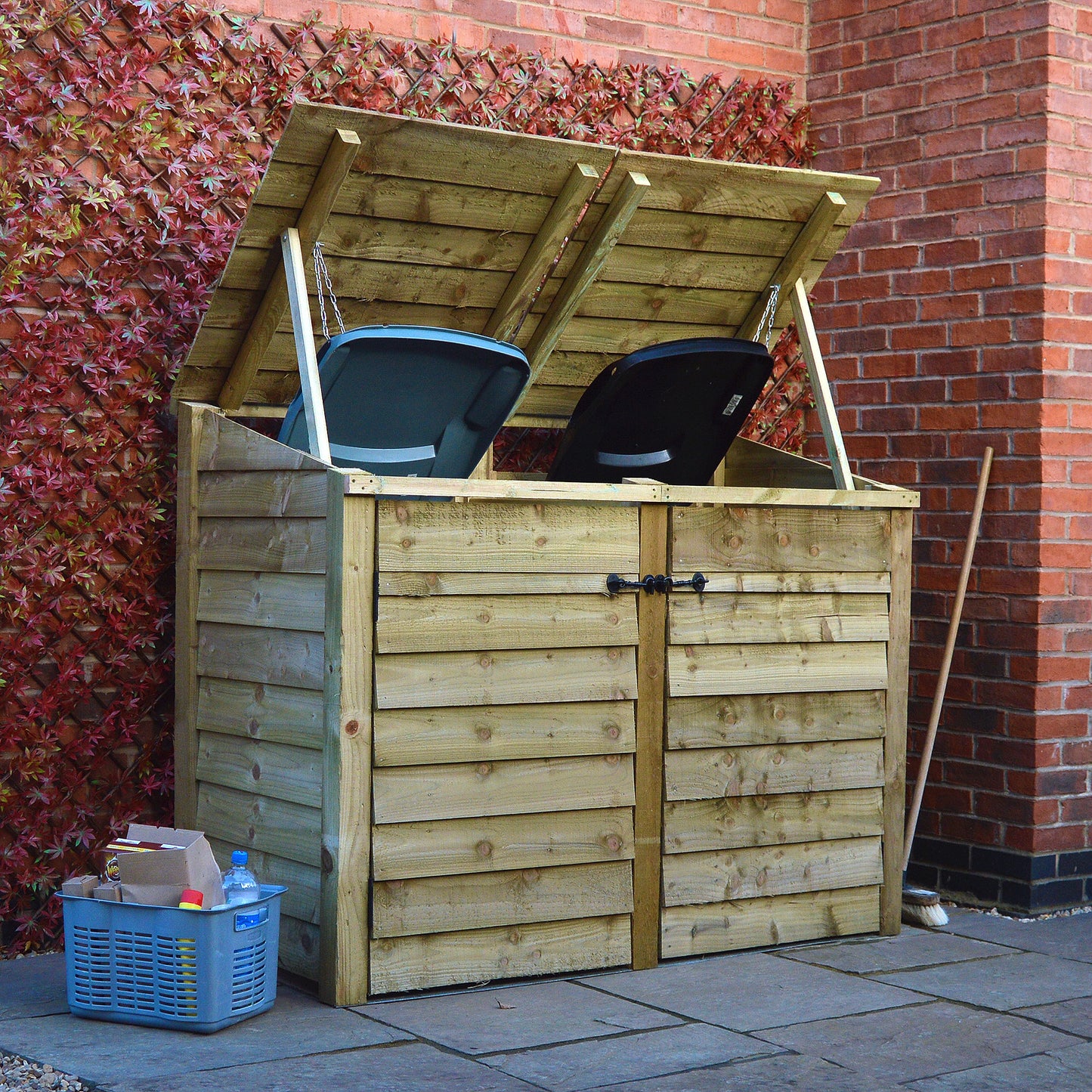 Morcott double wheelie bin storage unit