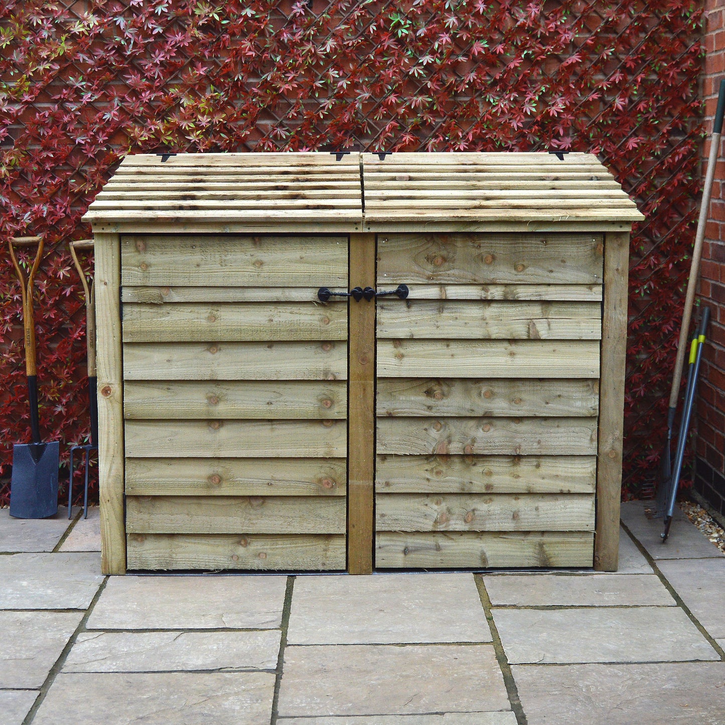 Morcott double wheelie bin storage unit