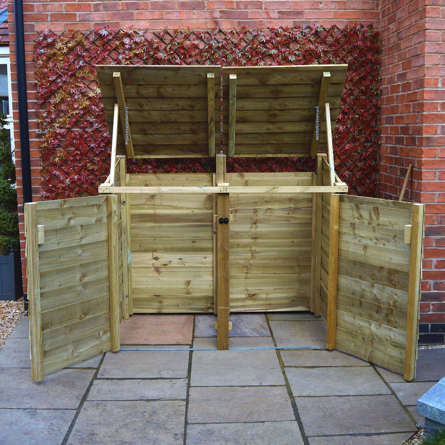 Morcott double wheelie bin storage unit