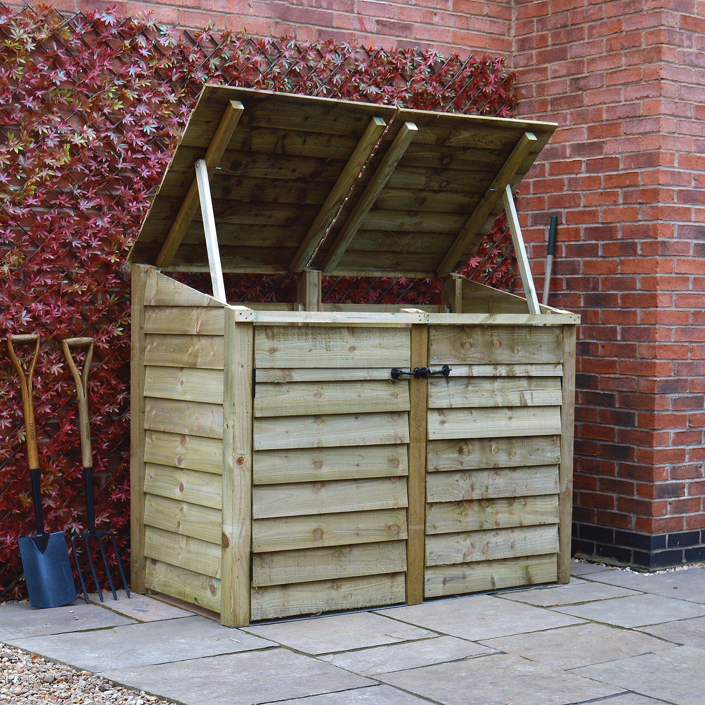 Morcott double wheelie bin storage unit