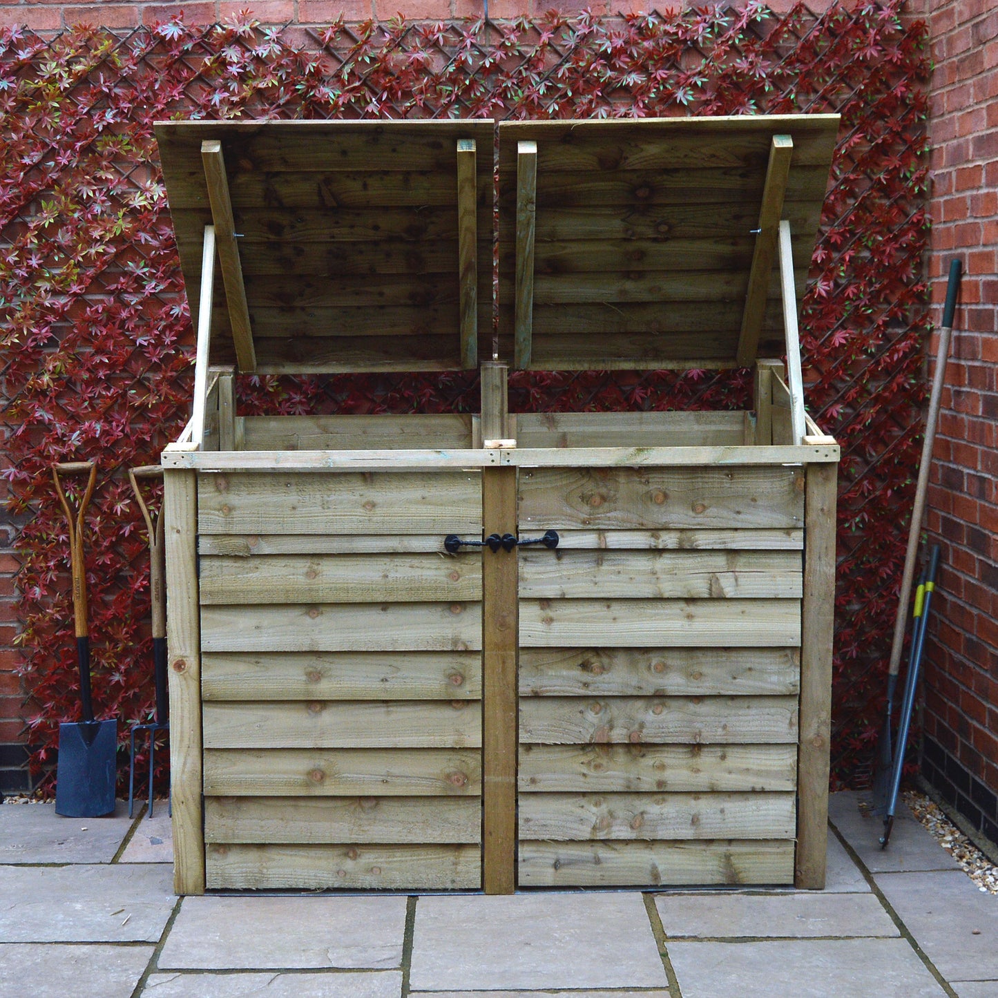 Morcott double wheelie bin storage unit