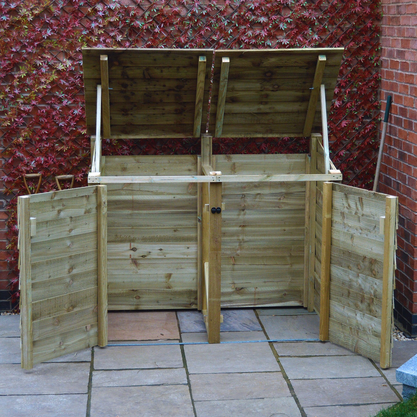 Morcott double wheelie bin storage unit