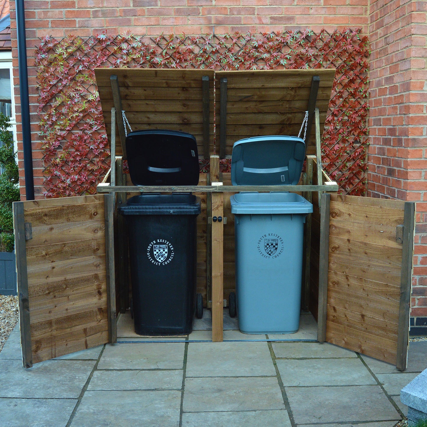 Morcott double wheelie bin storage unit