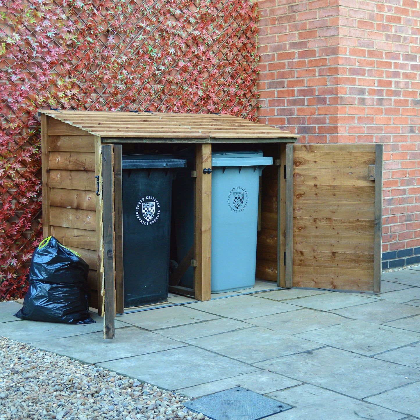 Morcott double wheelie bin storage unit