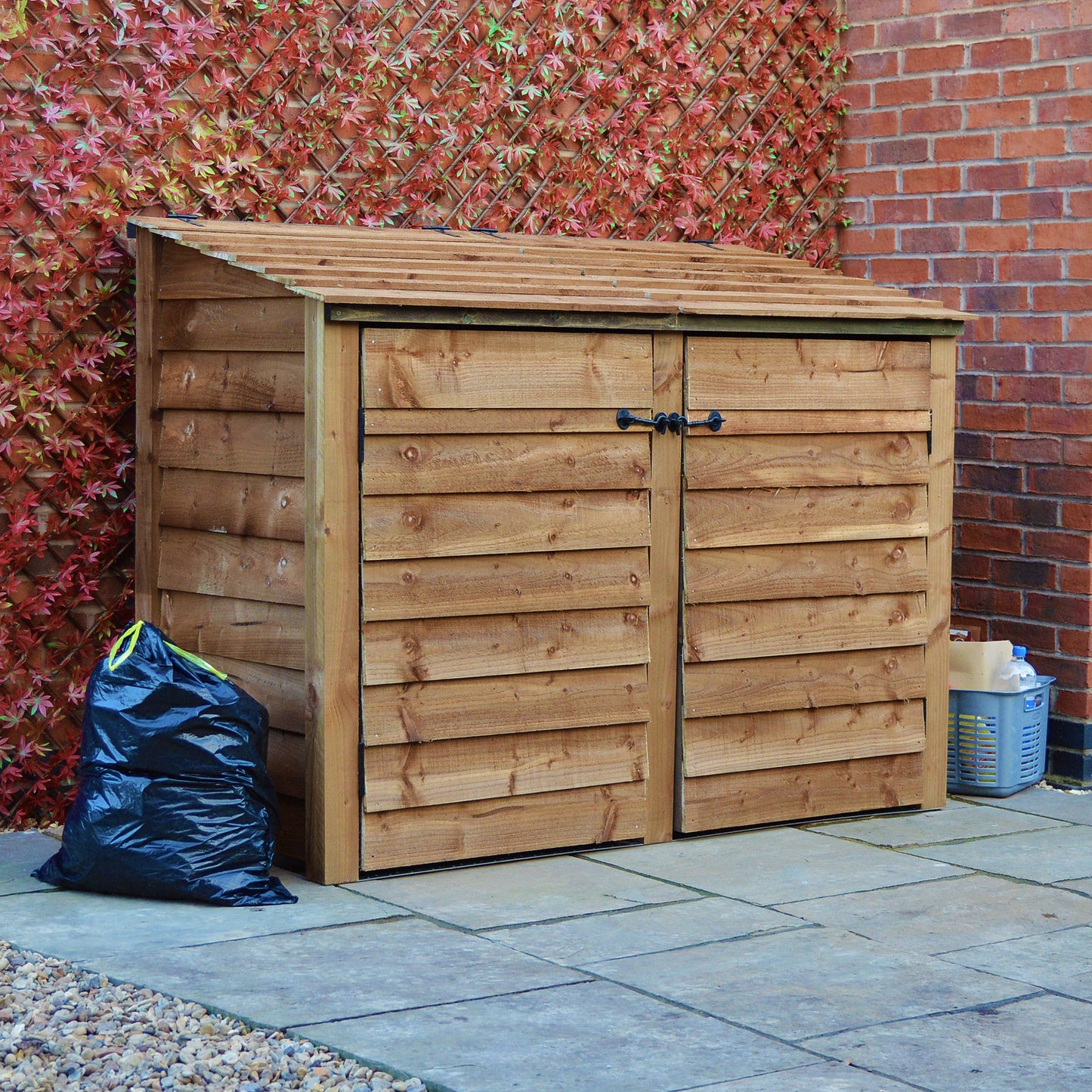 Morcott double wheelie bin storage unit