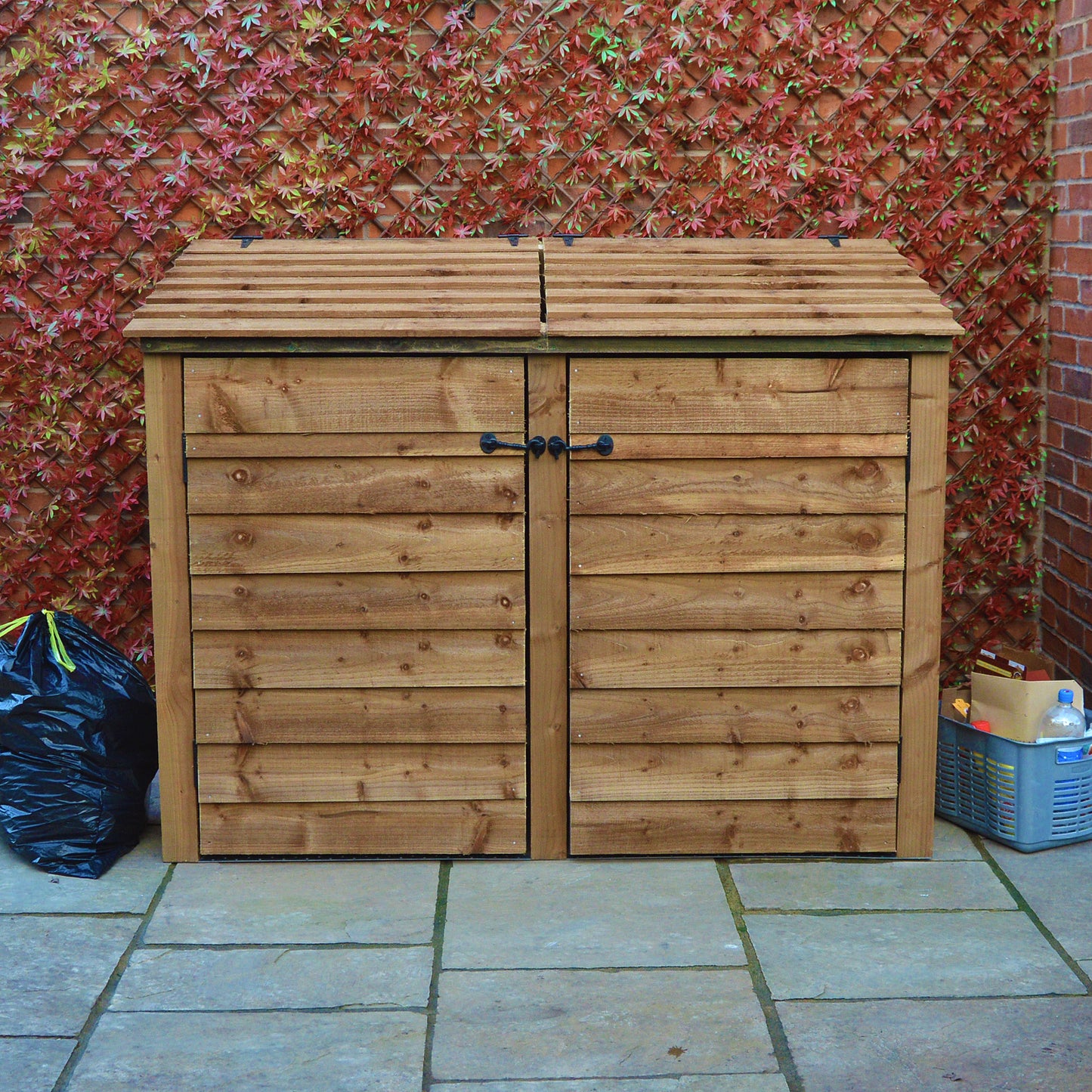 Morcott double wheelie bin storage unit