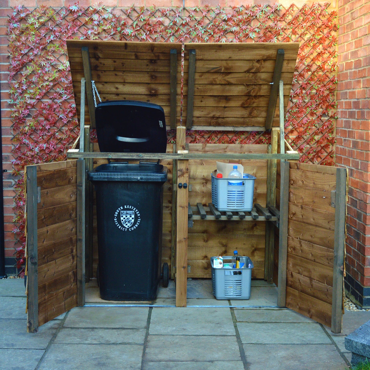 Morcott double wheelie bin storage unit