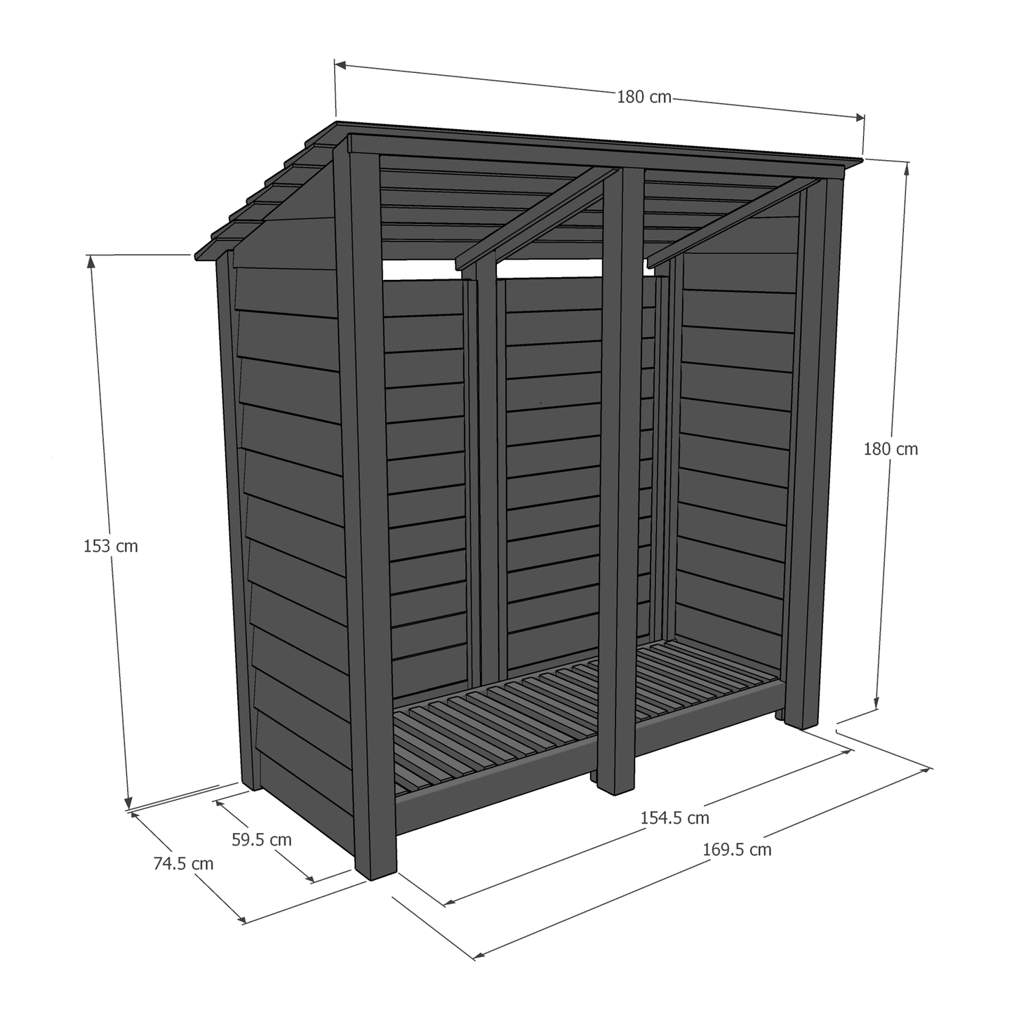 Hambleton Log Store - 6ft Wide