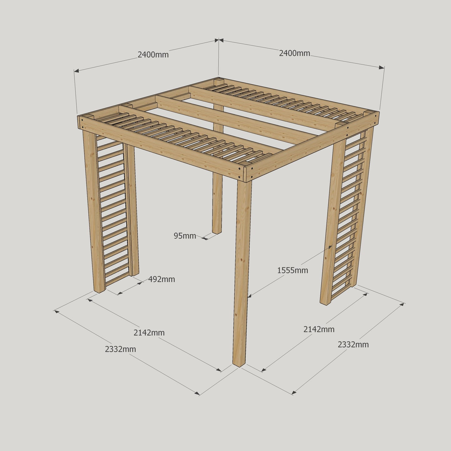 Panel Pergola - 2.4m Width