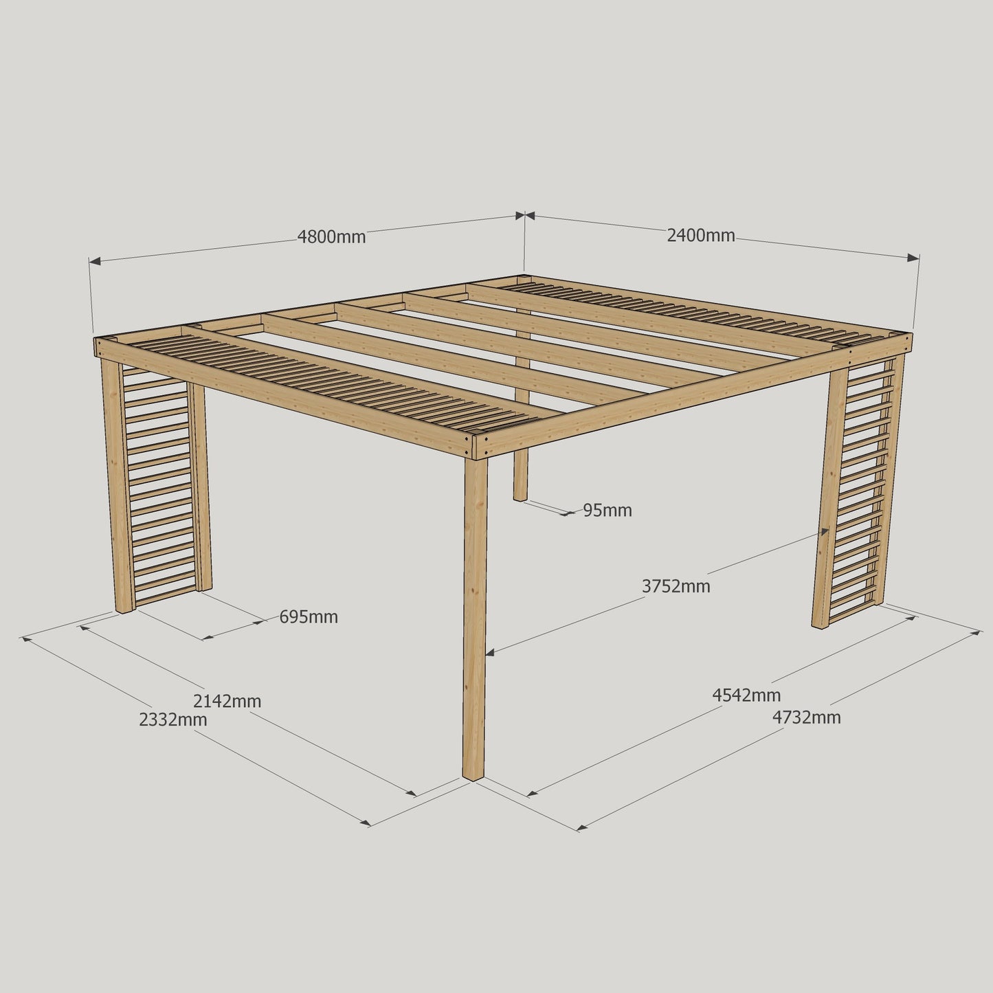 Panel Pergola - 2.4m Width