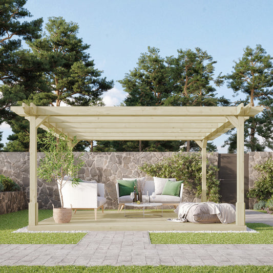 Double Premium Pergola And Decking Kit