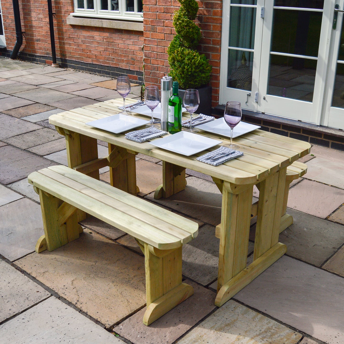 Tinwell Picnic Table And Bench Set