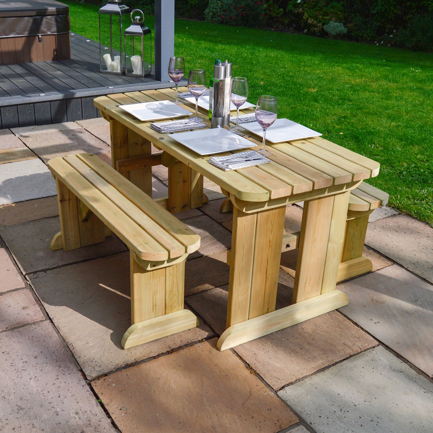 Tinwell Picnic Table And Bench Set