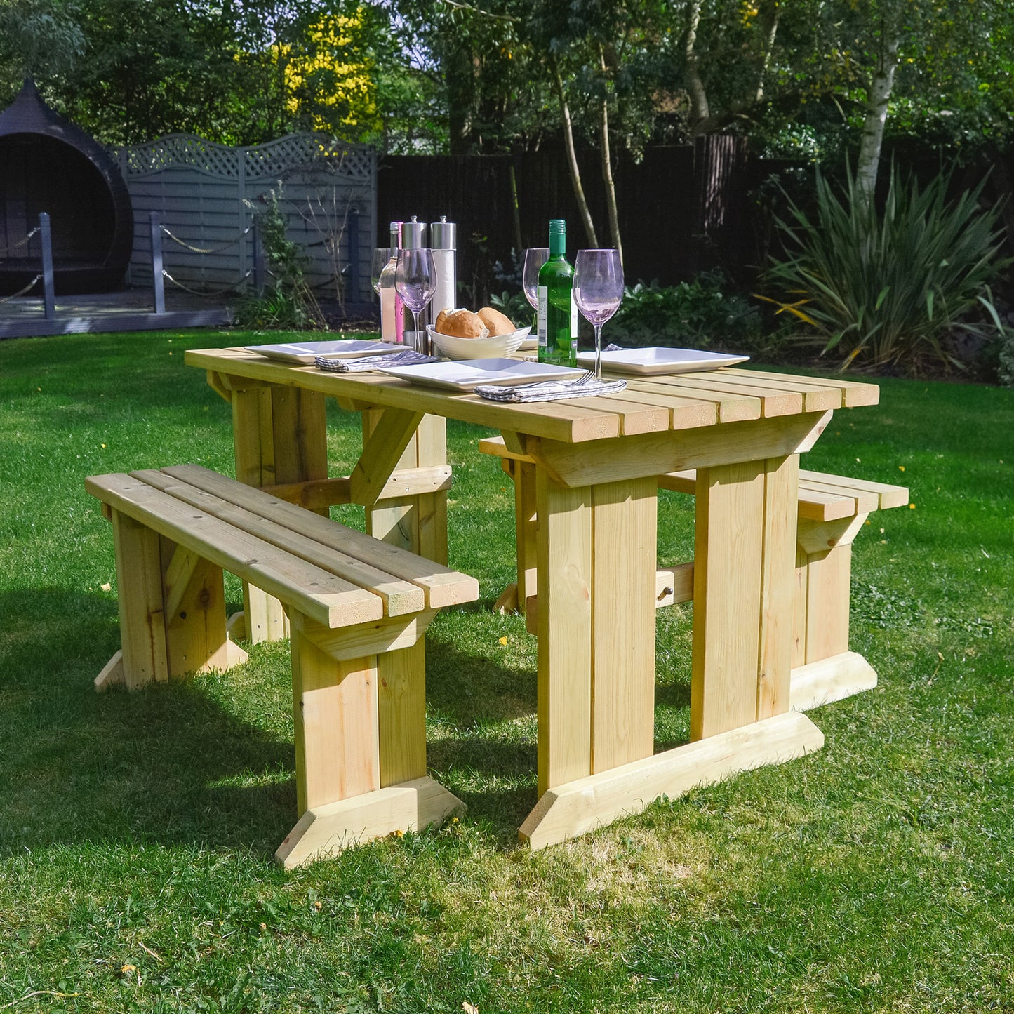 Tinwell Picnic Table And Bench Set