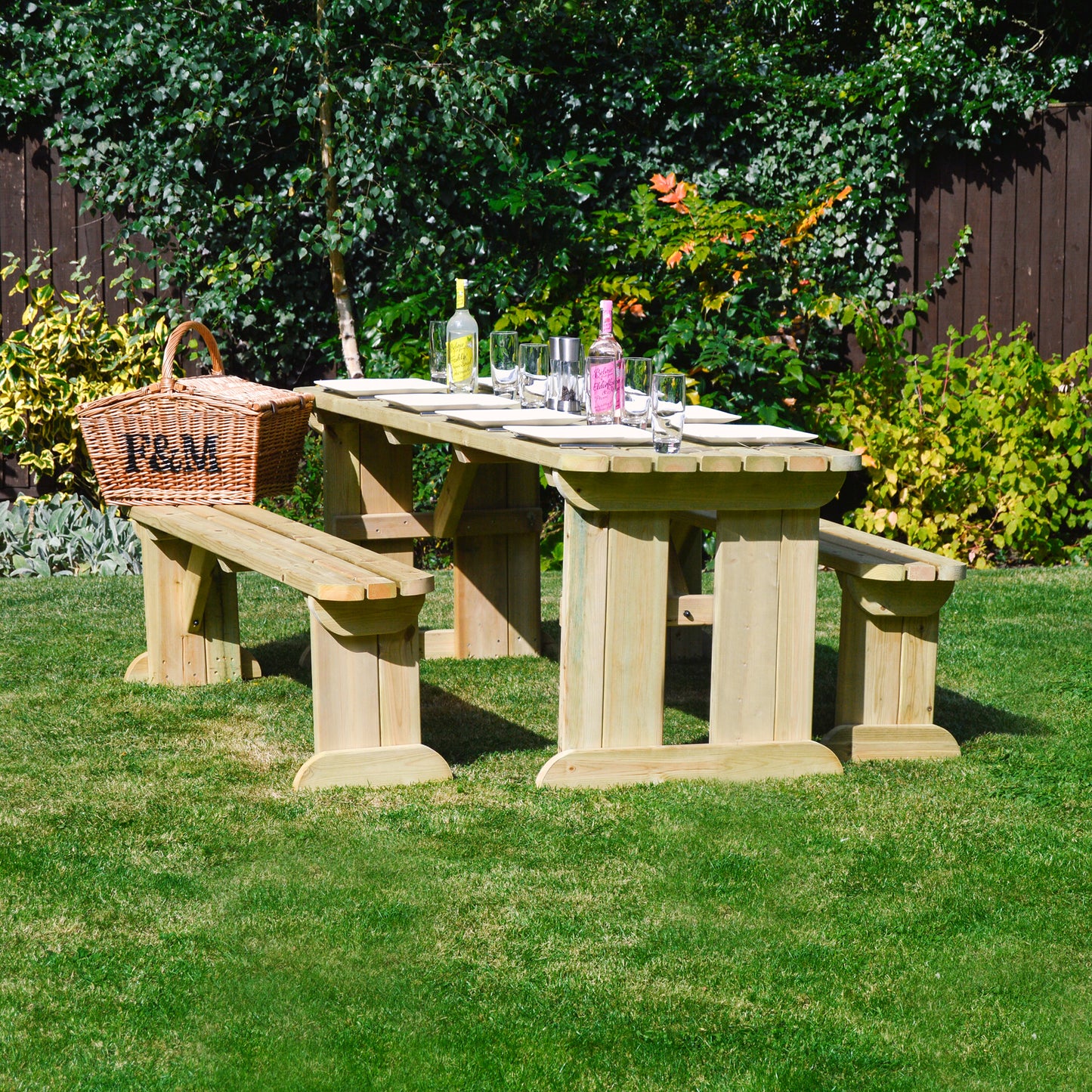 Tinwell Picnic Table And Bench Set