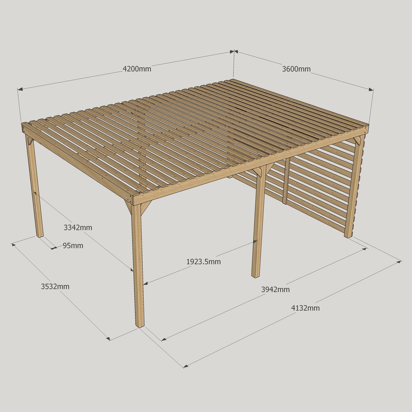 Shade Pergola - 3.6m width