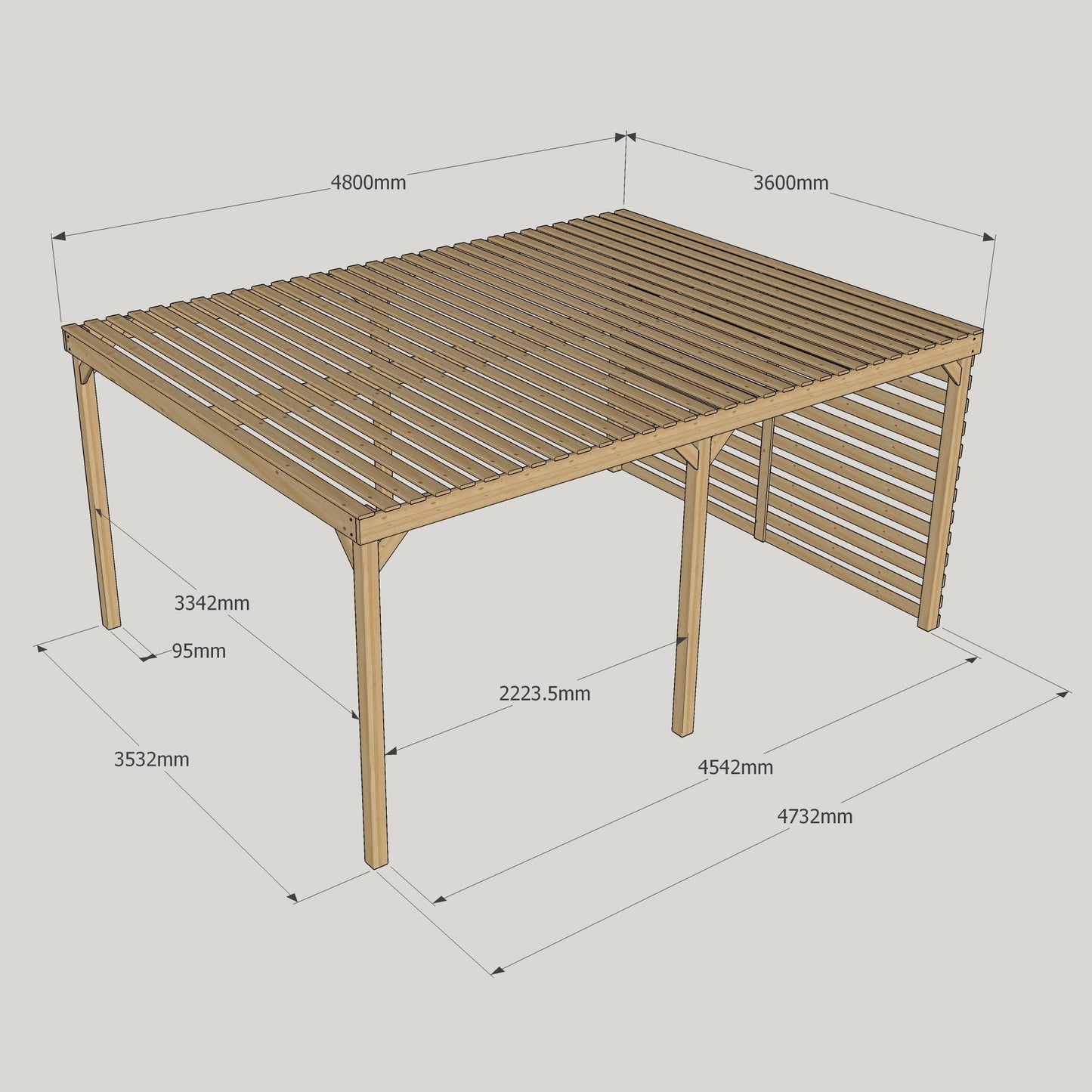 Shade Pergola - 3.6m width