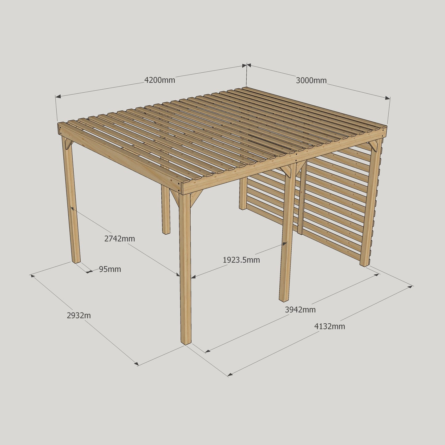 Shade Pergola - 3m width