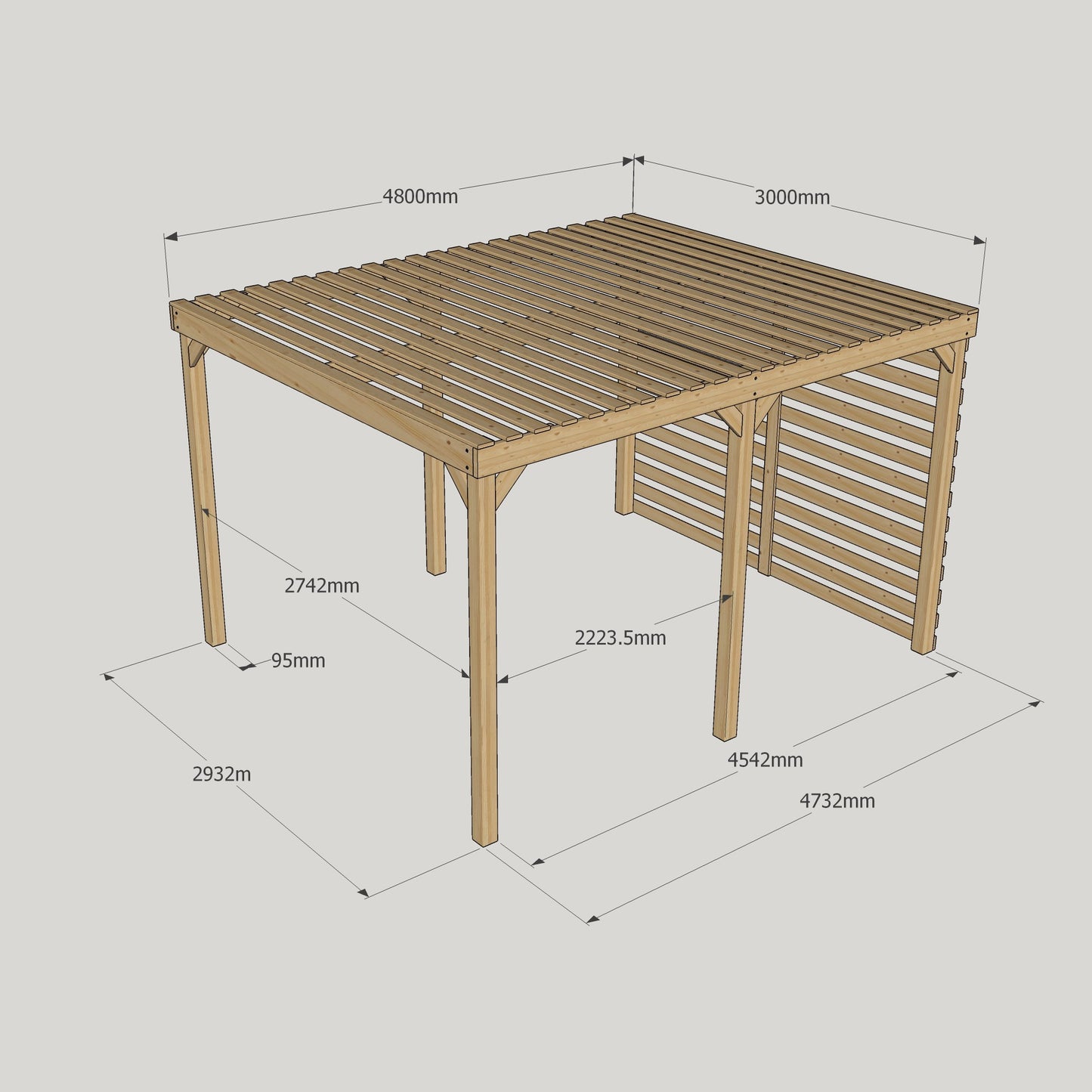 Shade Pergola - 3m width